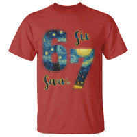 67 Six Seven Meme T Shirt Starry Night Van Gogh - Wonder Print Shop