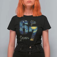 67 Six Seven Meme T Shirt For Women Starry Night Van Gogh - Wonder Print Shop