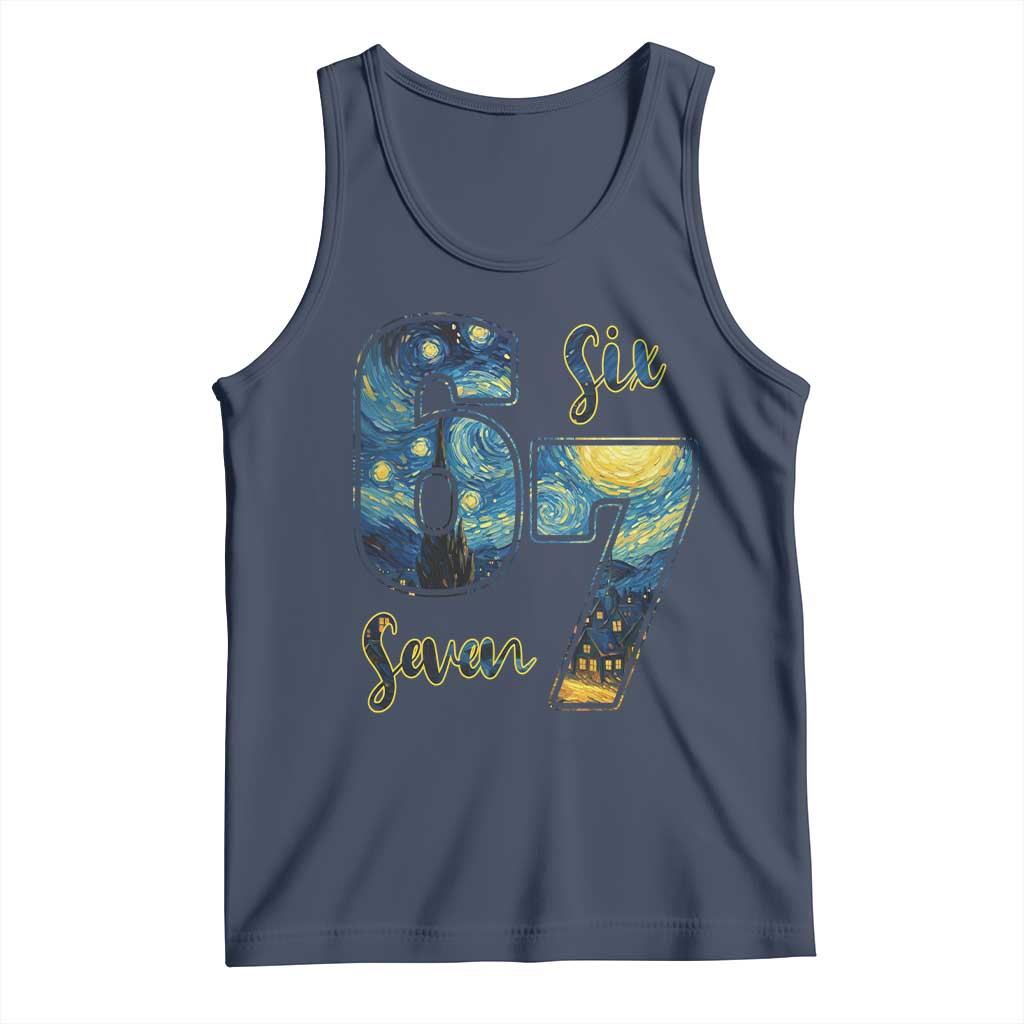 67 Six Seven Meme Tank Top Starry Night Van Gogh - Wonder Print Shop
