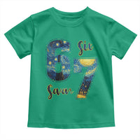 67 Six Seven Meme Toddler T Shirt Starry Night Van Gogh - Wonder Print Shop