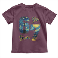 67 Six Seven Meme Toddler T Shirt Starry Night Van Gogh - Wonder Print Shop