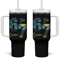 67 Six Seven Meme Tumbler With Handle Starry Night Van Gogh - Wonder Print Shop