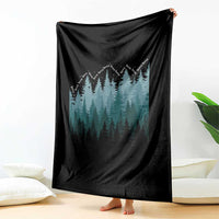 Hoa Hoa Hoa Throw Blanket Twilight Lover Pine Forest Cozy - Wonder Print Shop