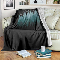 Hoa Hoa Hoa Throw Blanket Twilight Lover Pine Forest Cozy - Wonder Print Shop