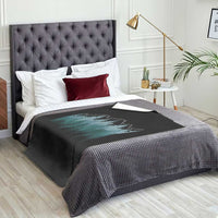 Hoa Hoa Hoa Throw Blanket Twilight Lover Pine Forest Cozy - Wonder Print Shop