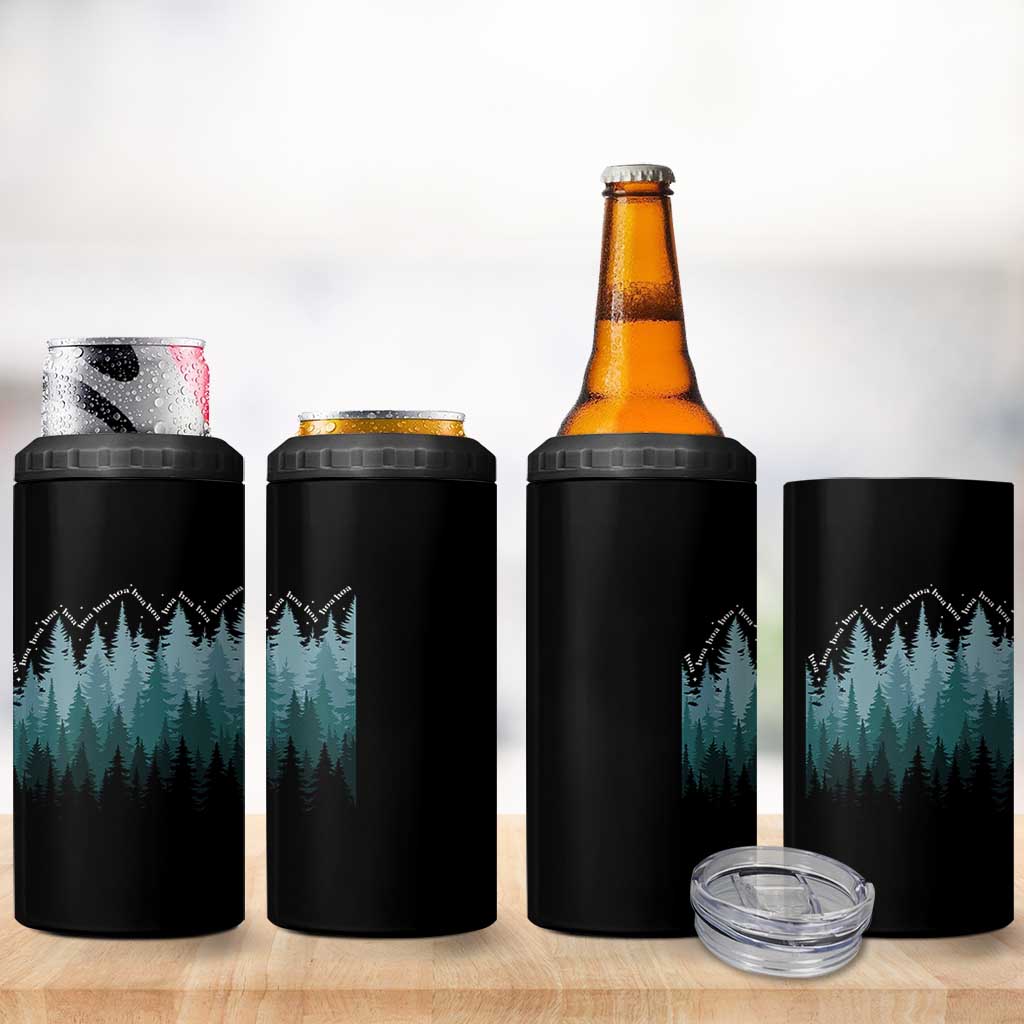 Hoa Hoa Hoa 4 in 1 Can Cooler Tumbler Twilight Lover Pine Forest Cozy - Wonder Print Shop