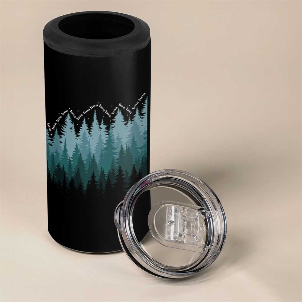 Hoa Hoa Hoa 4 in 1 Can Cooler Tumbler Twilight Lover Pine Forest Cozy - Wonder Print Shop