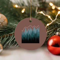 Hoa Hoa Hoa Ceramic Ornament Twilight Lover Pine Forest Cozy - Wonder Print Shop