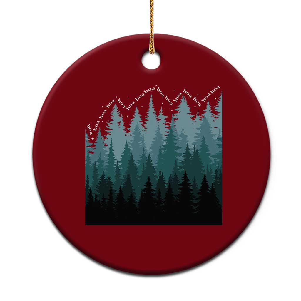 Hoa Hoa Hoa Ceramic Ornament Twilight Lover Pine Forest Cozy - Wonder Print Shop
