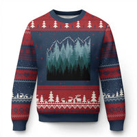 Hoa Hoa Hoa Ugly Christmas Sweater Twilight Lover Pine Forest Cozy - Wonder Print Shop