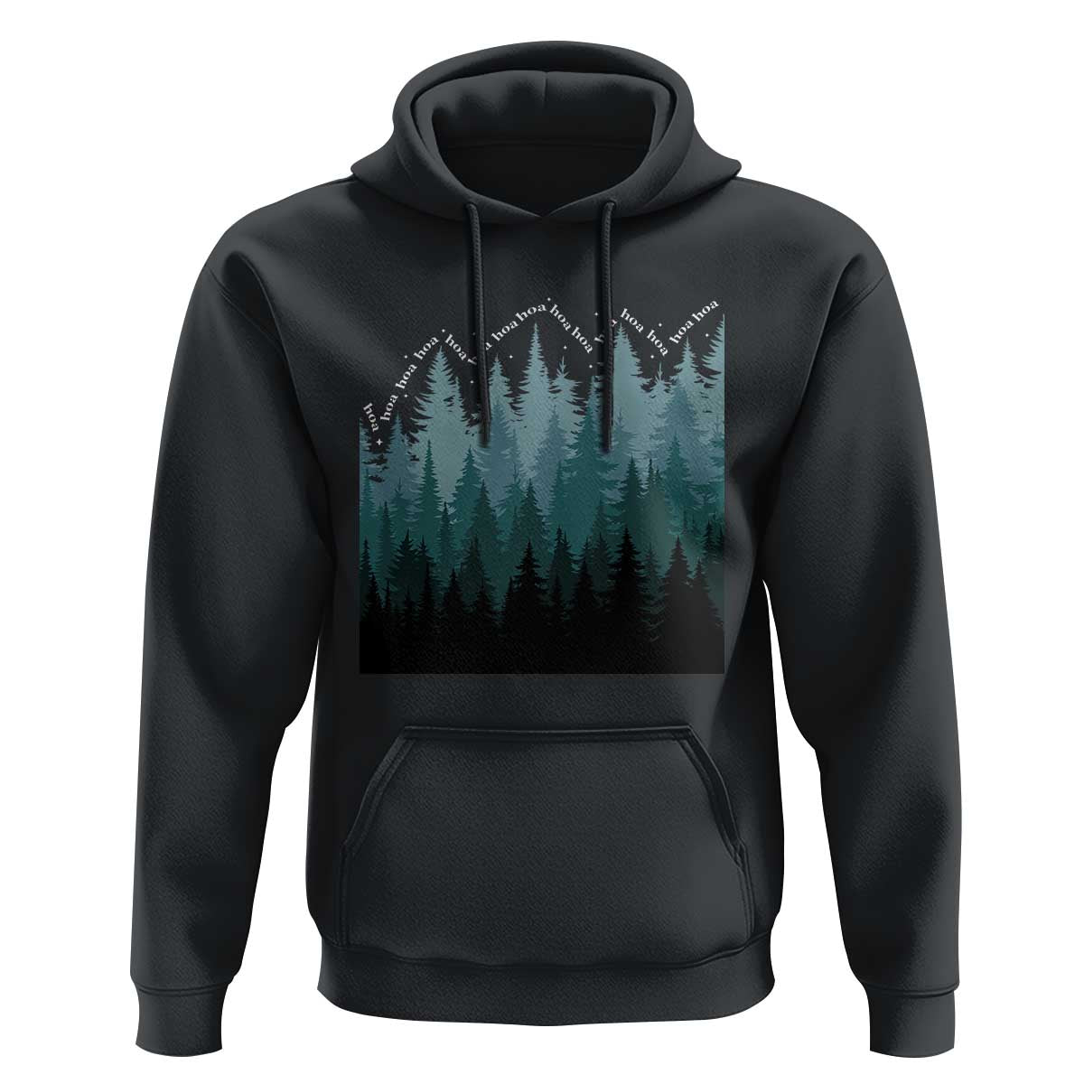Hoa Hoa Hoa Hoodie Twilight Lover Pine Forest Cozy - Wonder Print Shop