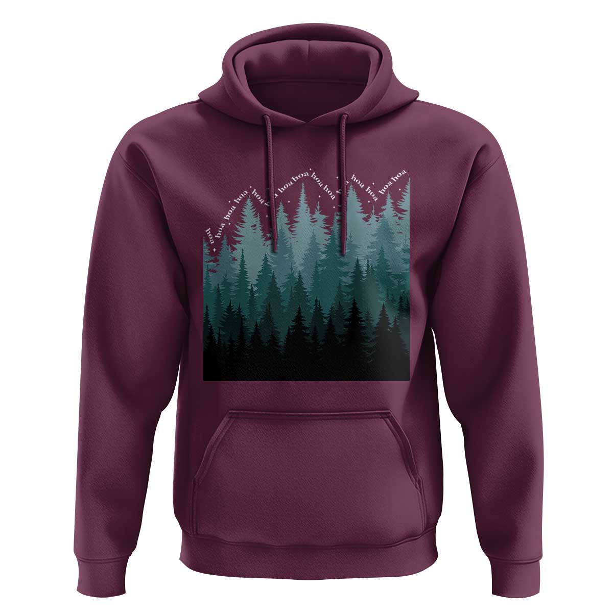 Hoa Hoa Hoa Hoodie Twilight Lover Pine Forest Cozy - Wonder Print Shop