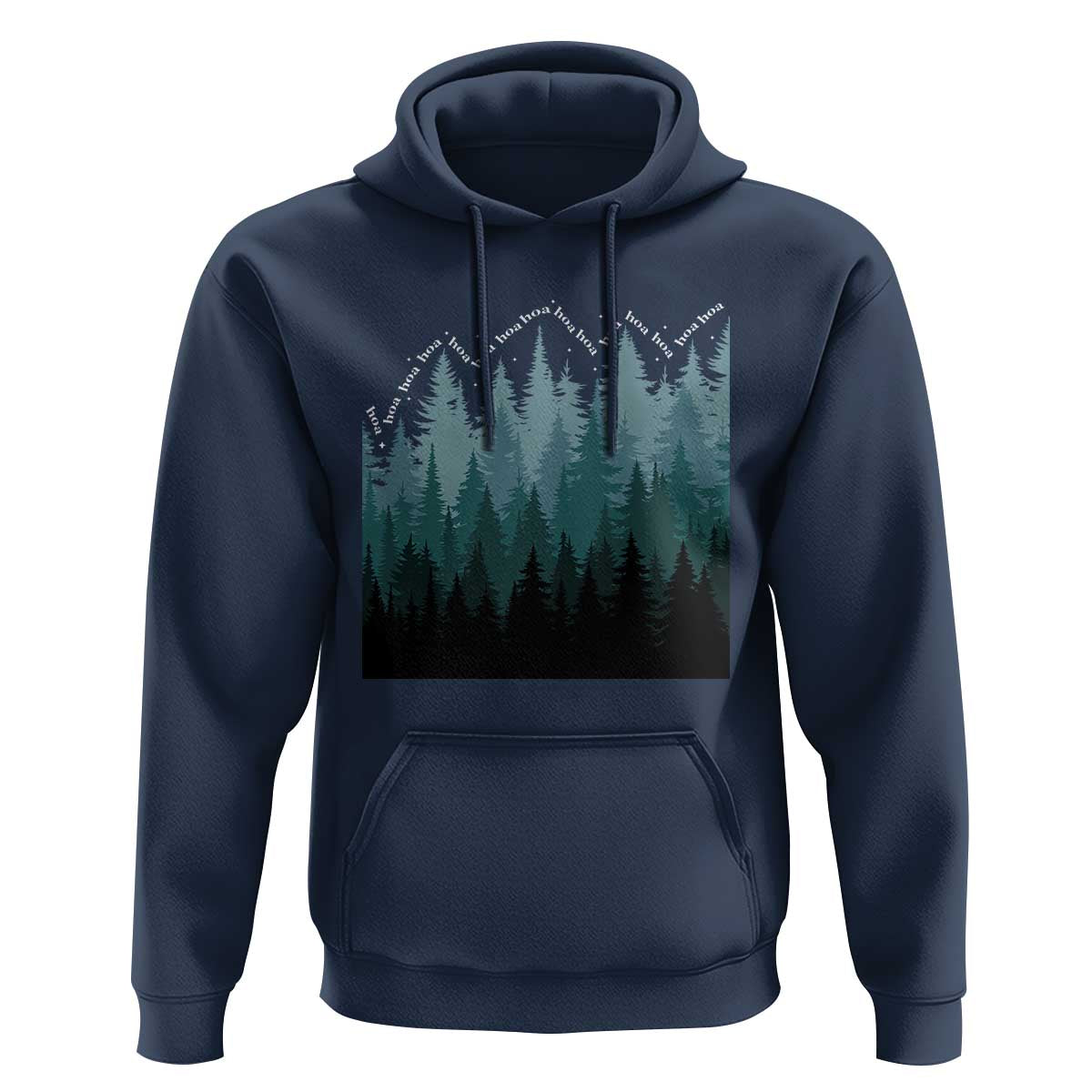 Hoa Hoa Hoa Hoodie Twilight Lover Pine Forest Cozy - Wonder Print Shop