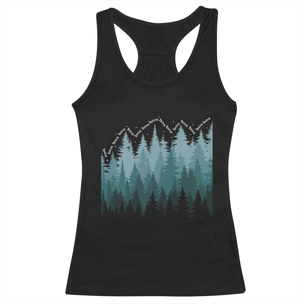 Hoa Hoa Hoa Racerback Tank Top Twilight Lover Pine Forest Cozy - Wonder Print Shop