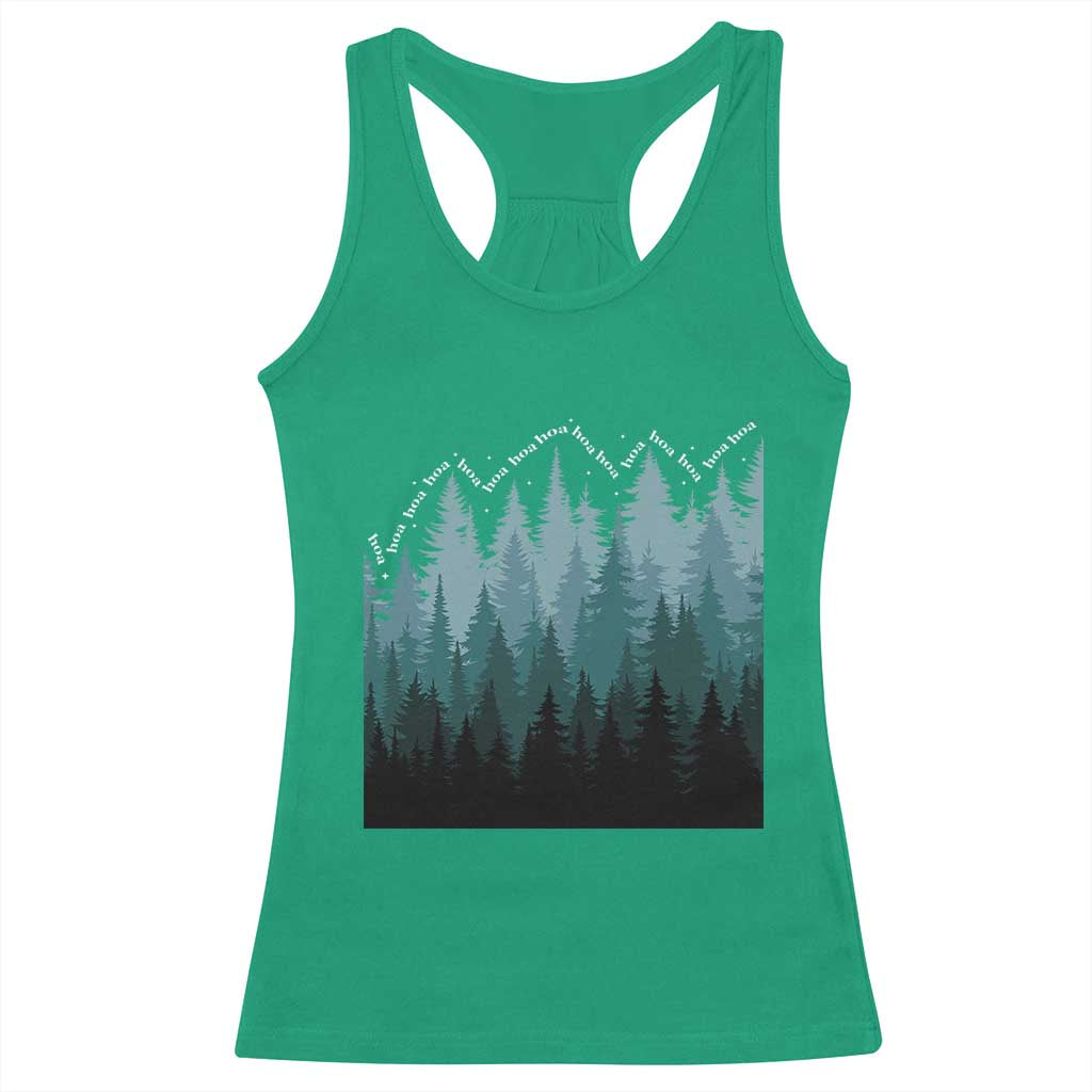 Hoa Hoa Hoa Racerback Tank Top Twilight Lover Pine Forest Cozy - Wonder Print Shop