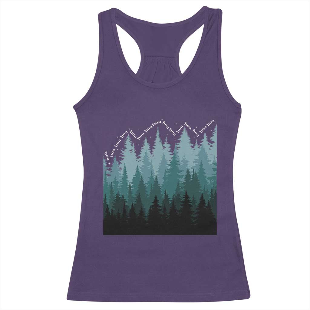 Hoa Hoa Hoa Racerback Tank Top Twilight Lover Pine Forest Cozy - Wonder Print Shop