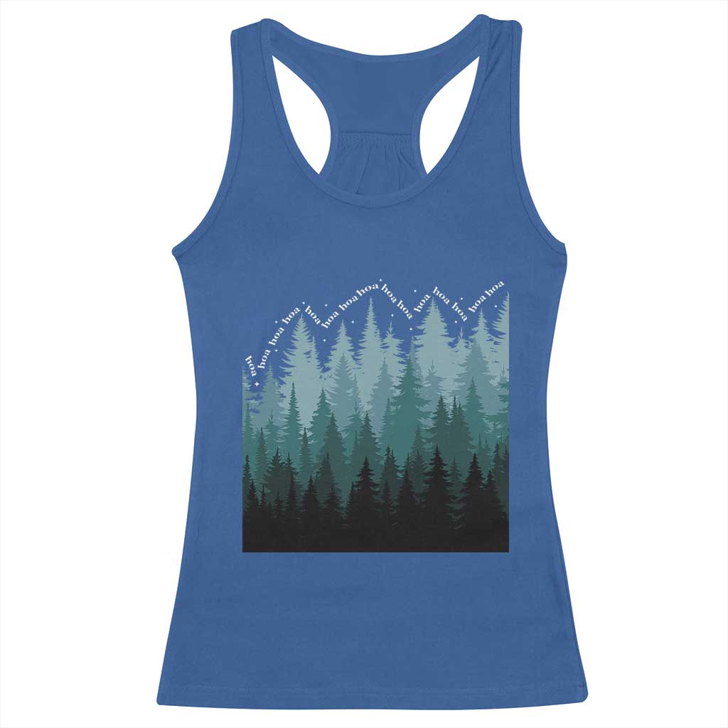 Hoa Hoa Hoa Racerback Tank Top Twilight Lover Pine Forest Cozy - Wonder Print Shop