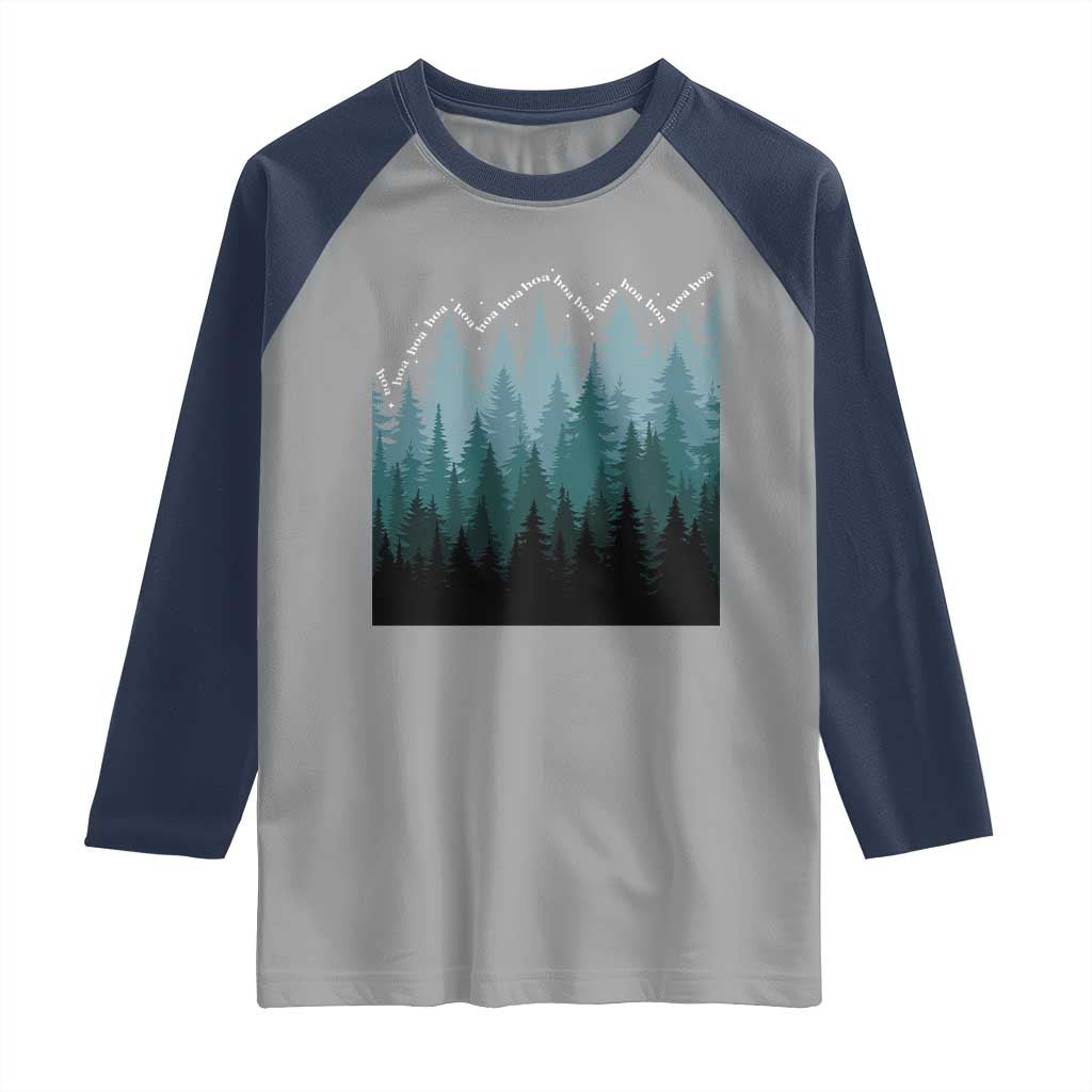 Hoa Hoa Hoa Raglan Shirt Twilight Lover Pine Forest Cozy - Wonder Print Shop