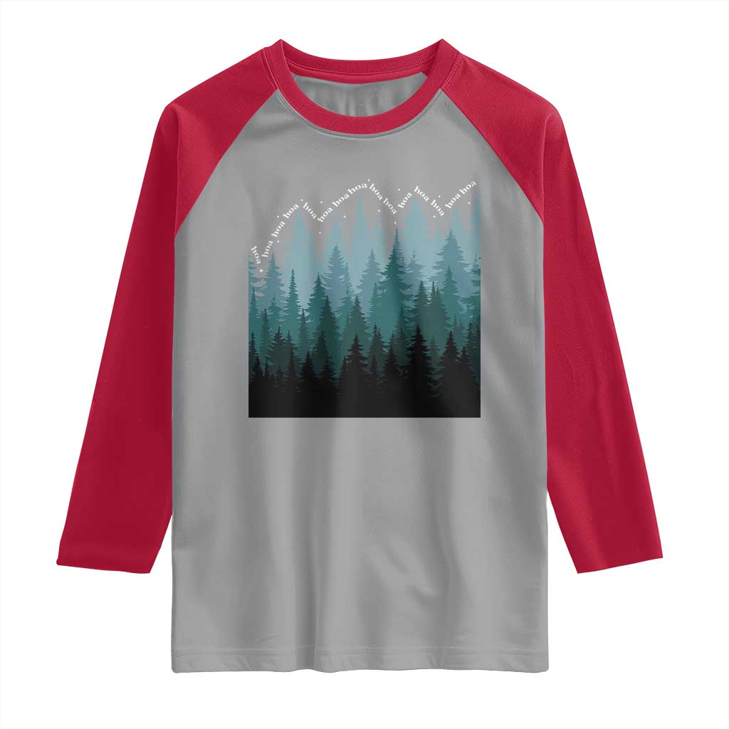 Hoa Hoa Hoa Raglan Shirt Twilight Lover Pine Forest Cozy - Wonder Print Shop