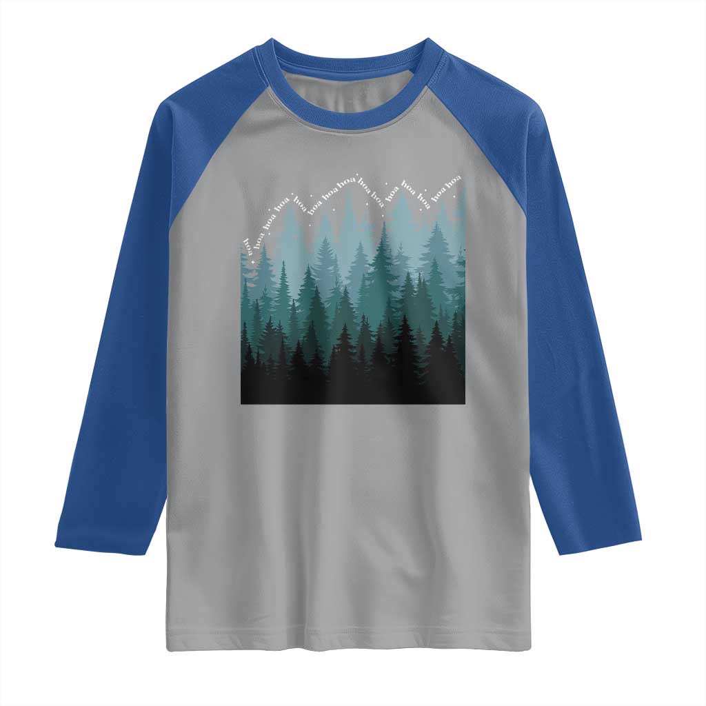 Hoa Hoa Hoa Raglan Shirt Twilight Lover Pine Forest Cozy - Wonder Print Shop