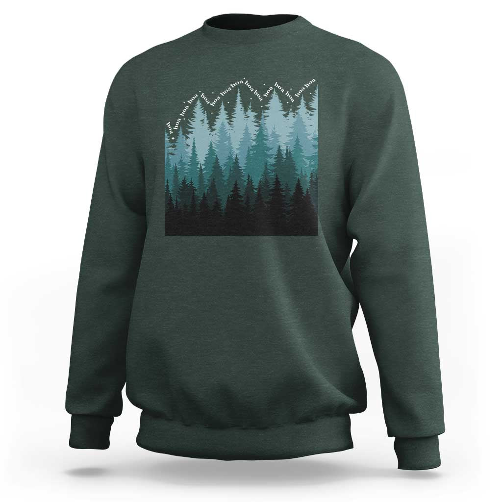 Hoa Hoa Hoa Sweatshirt Twilight Lover Pine Forest Cozy - Wonder Print Shop