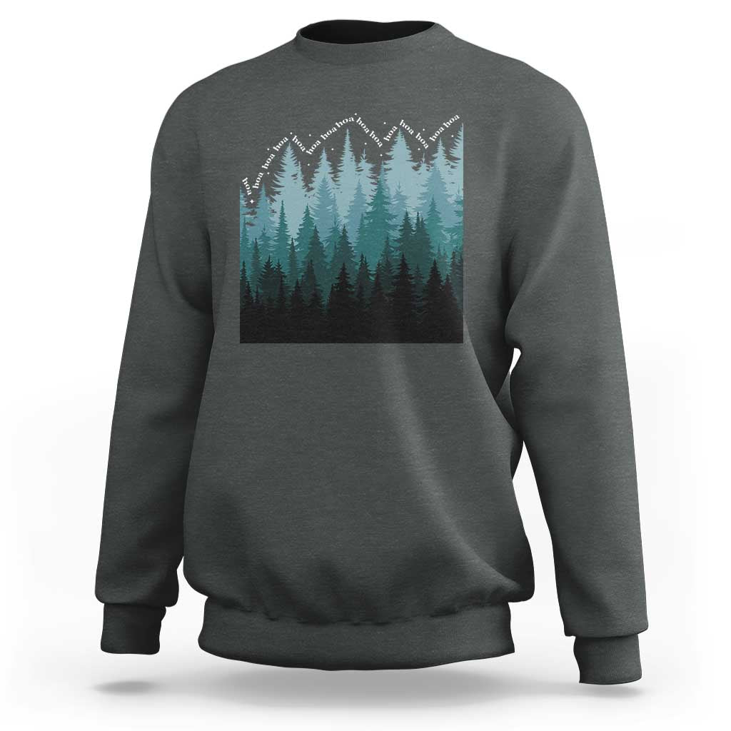 Hoa Hoa Hoa Sweatshirt Twilight Lover Pine Forest Cozy - Wonder Print Shop