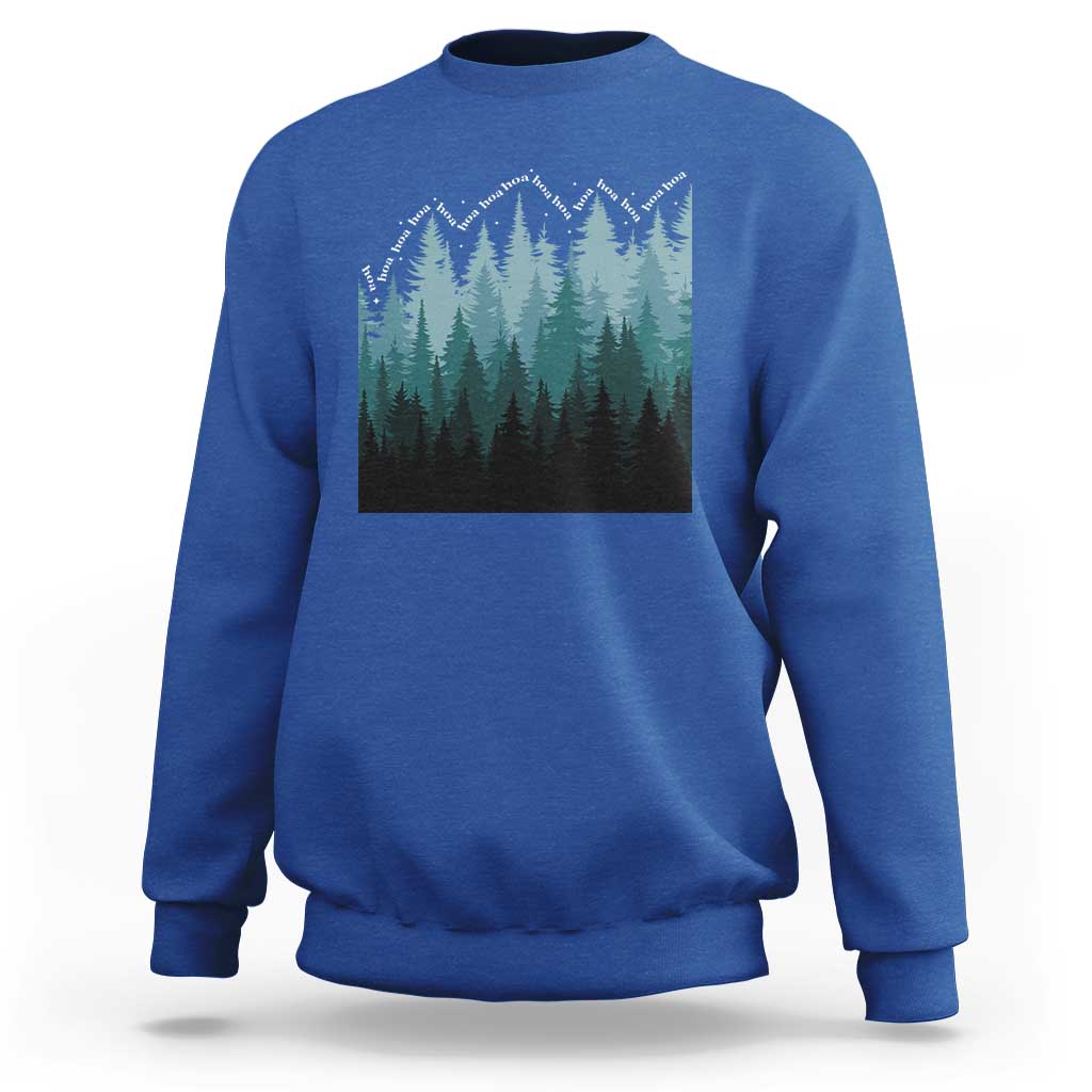 Hoa Hoa Hoa Sweatshirt Twilight Lover Pine Forest Cozy - Wonder Print Shop