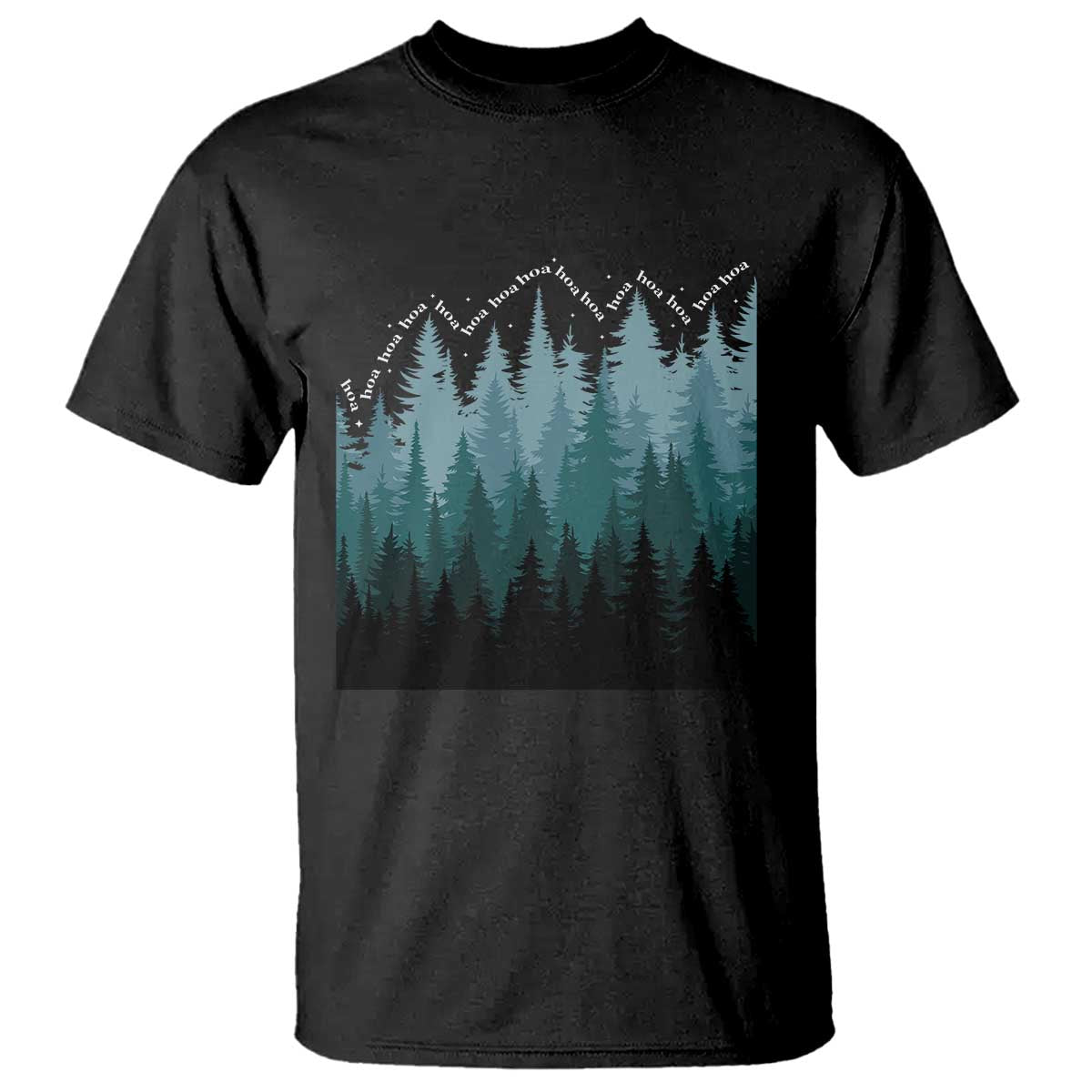 Hoa Hoa Hoa T Shirt Twilight Lover Pine Forest Cozy - Wonder Print Shop