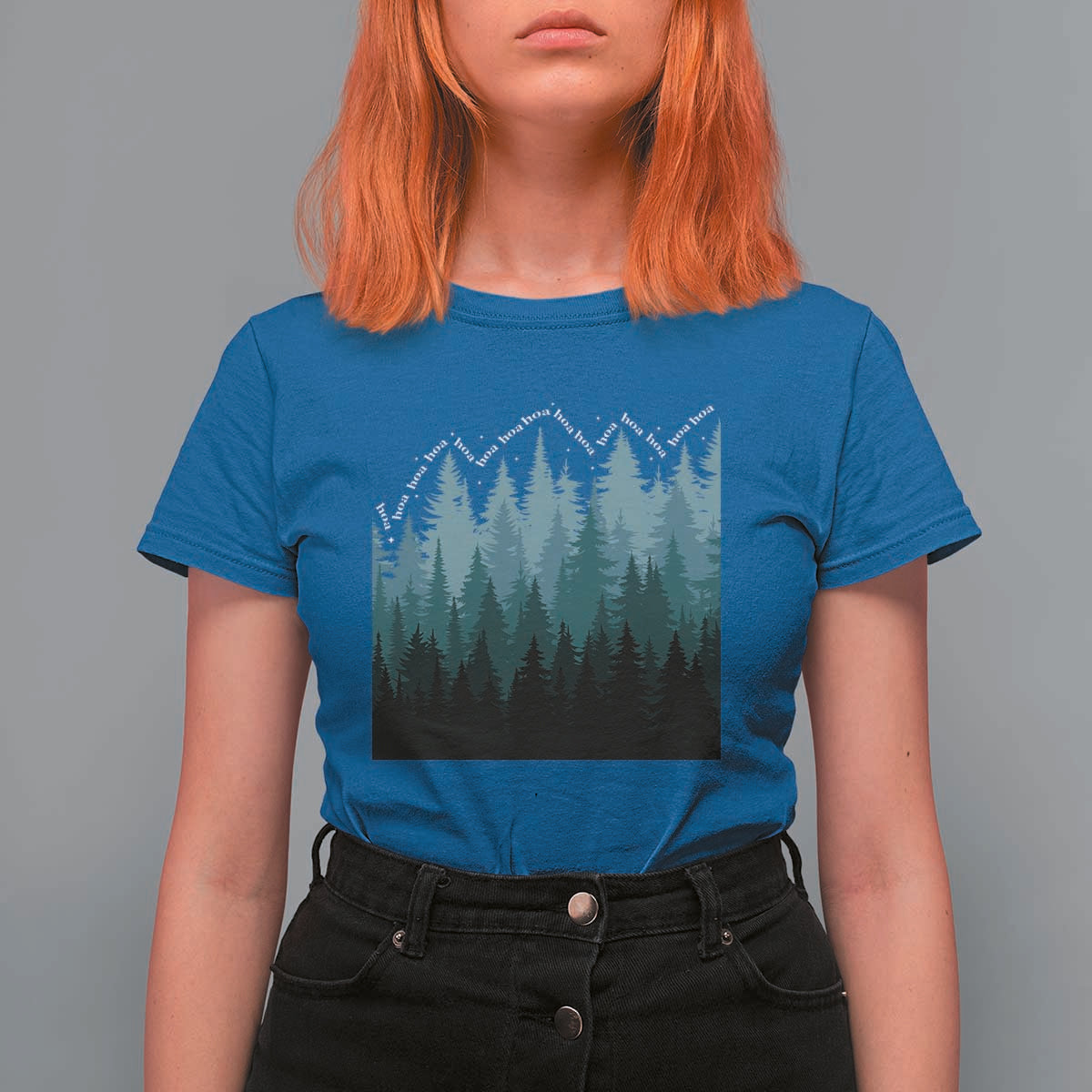 Hoa Hoa Hoa T Shirt For Women Twilight Lover Pine Forest Cozy - Wonder Print Shop