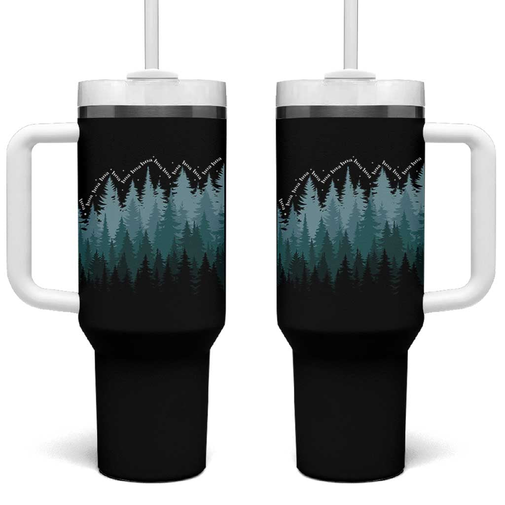 Hoa Hoa Hoa Tumbler With Handle Twilight Lover Pine Forest Cozy - Wonder Print Shop