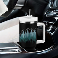 Hoa Hoa Hoa Tumbler With Handle Twilight Lover Pine Forest Cozy - Wonder Print Shop