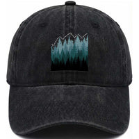Hoa Hoa Hoa Washed Cotton Baseball Cap Twilight Lover Pine Forest Cozy