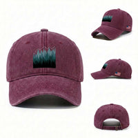Hoa Hoa Hoa Washed Cotton Baseball Cap Twilight Lover Pine Forest Cozy