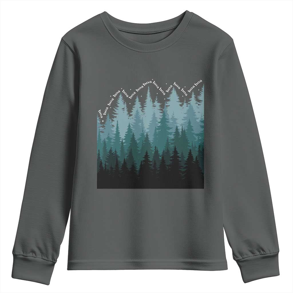 Hoa Hoa Hoa Youth Sweatshirt Twilight Lover Pine Forest Cozy - Wonder Print Shop
