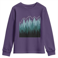 Hoa Hoa Hoa Youth Sweatshirt Twilight Lover Pine Forest Cozy - Wonder Print Shop