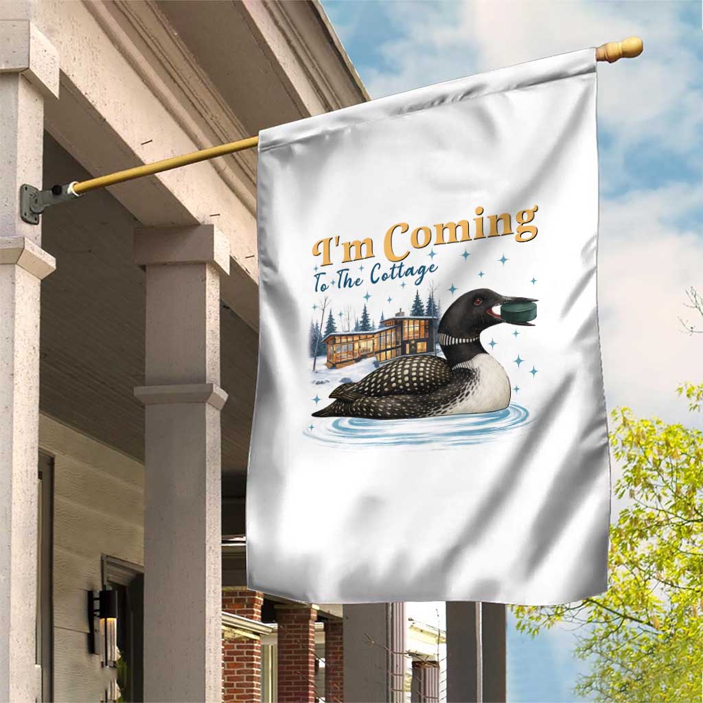 I Am Coming To The Cottage Garden Flag Stupid Canadian Wolf Bird