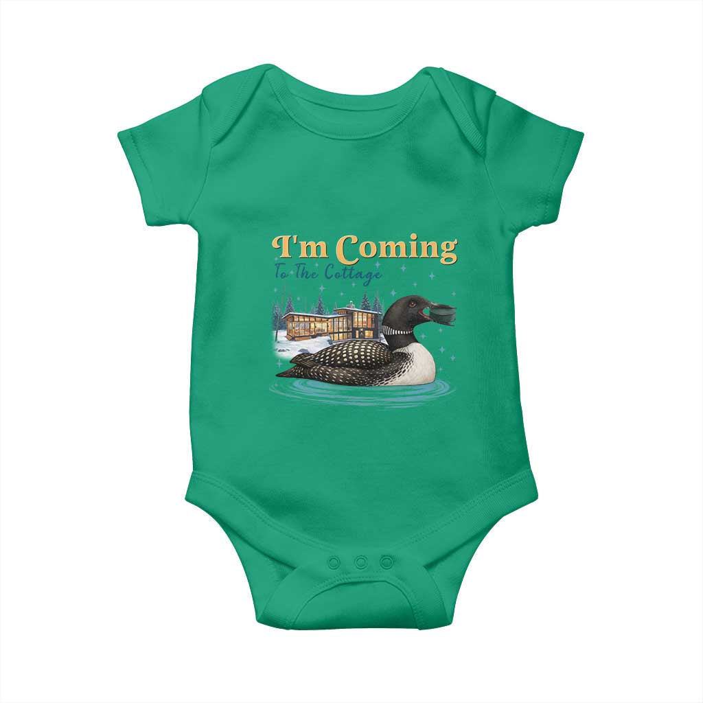 I Am Coming To The Cottage Baby Onesie Stupid Canadian Wolf Bird