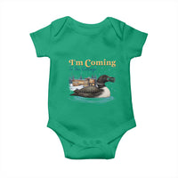 I Am Coming To The Cottage Baby Onesie Stupid Canadian Wolf Bird