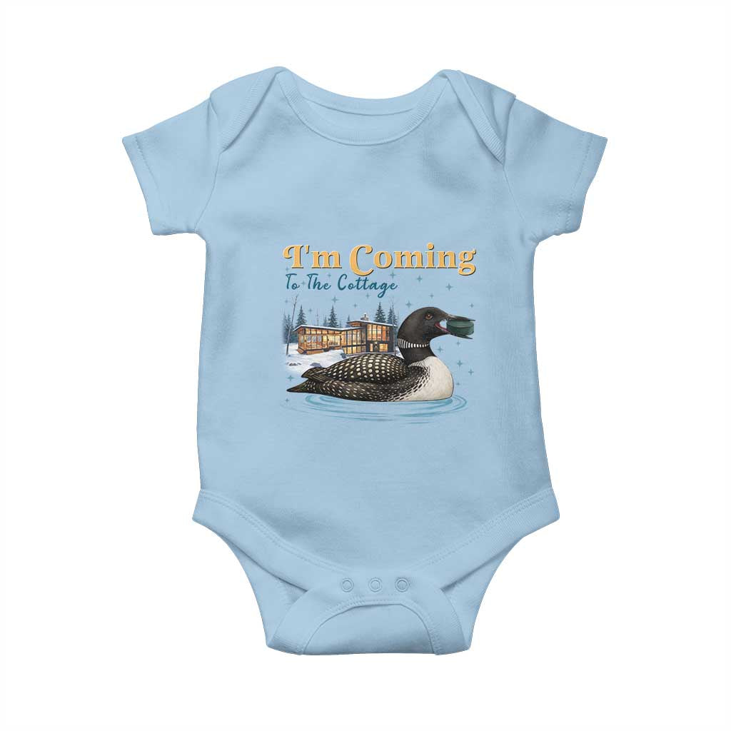 I Am Coming To The Cottage Baby Onesie Stupid Canadian Wolf Bird