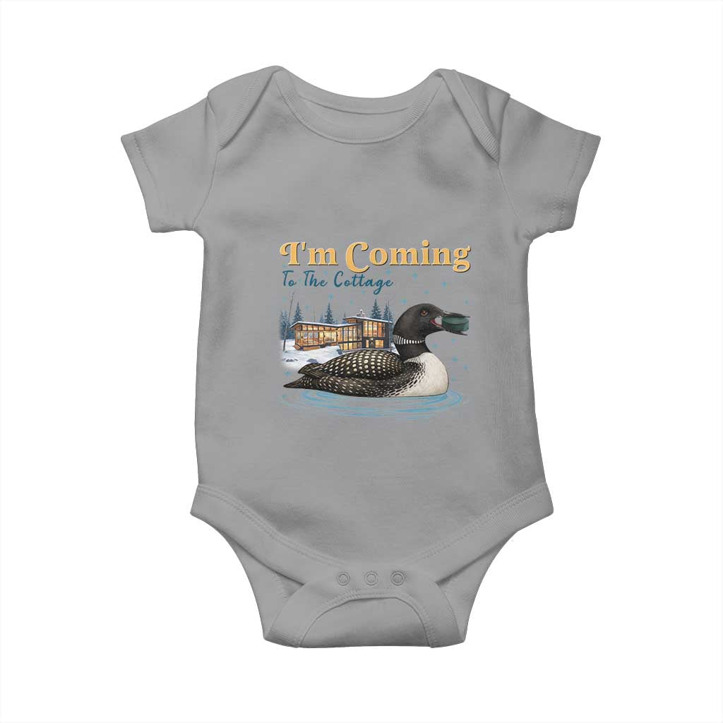 I Am Coming To The Cottage Baby Onesie Stupid Canadian Wolf Bird