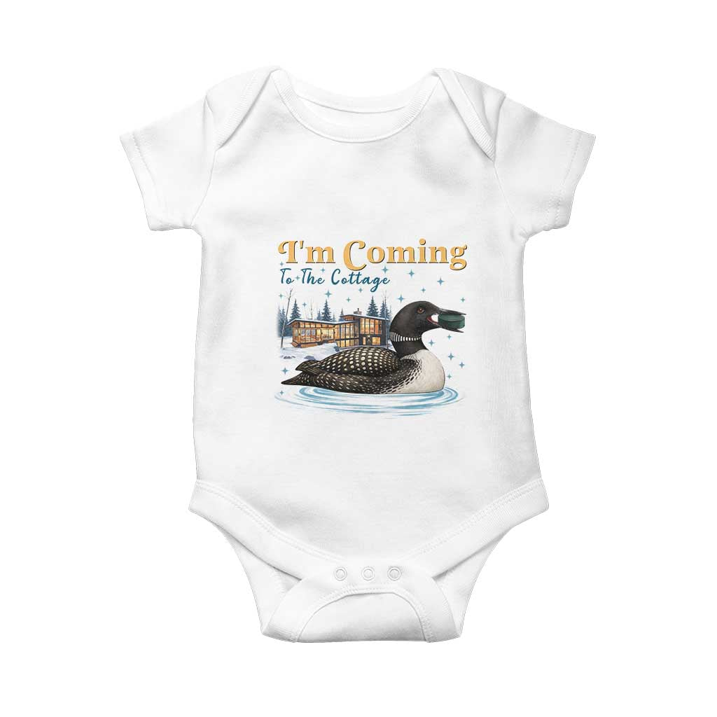 I Am Coming To The Cottage Baby Onesie Stupid Canadian Wolf Bird