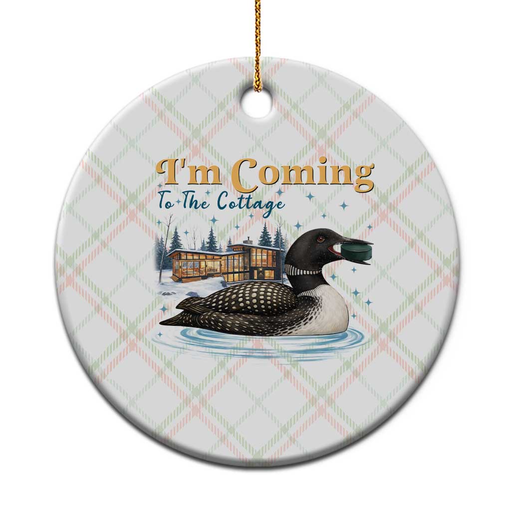 I Am Coming To The Cottage Ceramic Ornament Stupid Canadian Wolf Bird
