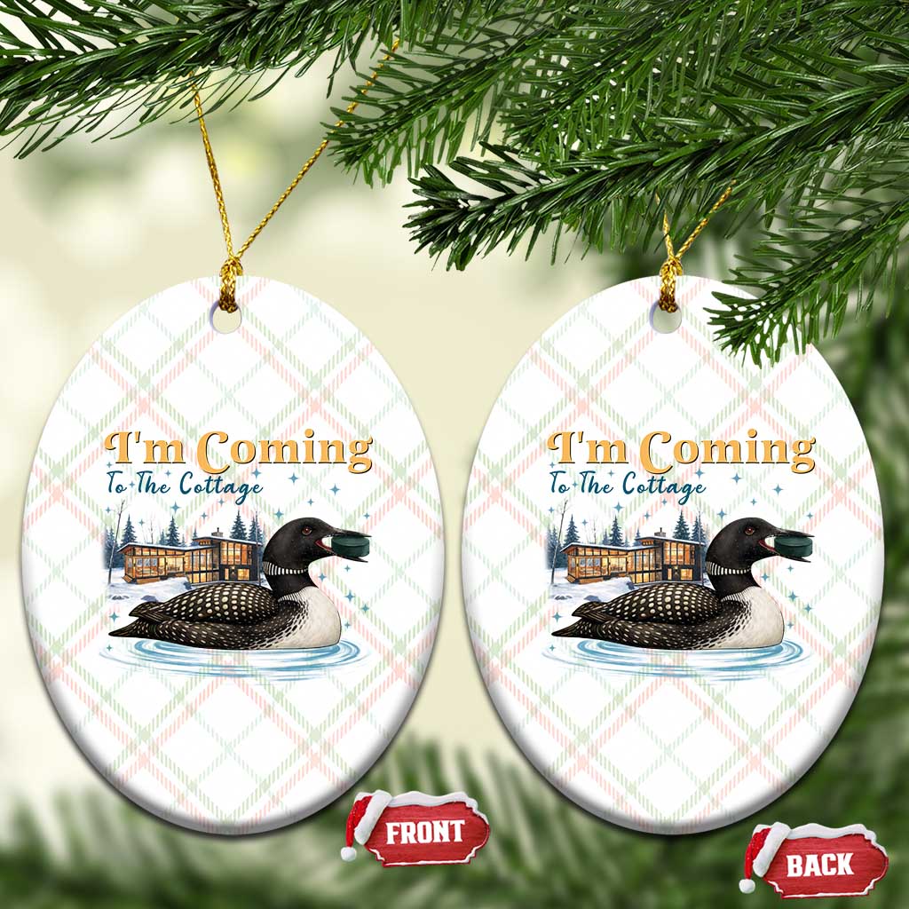 I Am Coming To The Cottage Ceramic Ornament Stupid Canadian Wolf Bird