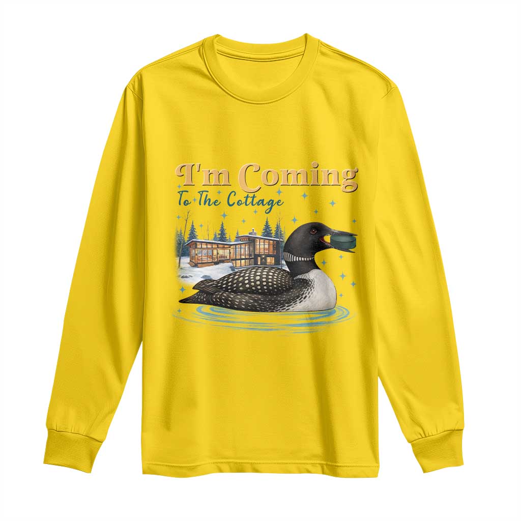 I Am Coming To The Cottage Long Sleeve Shirt Stupid Canadian Wolf Bird