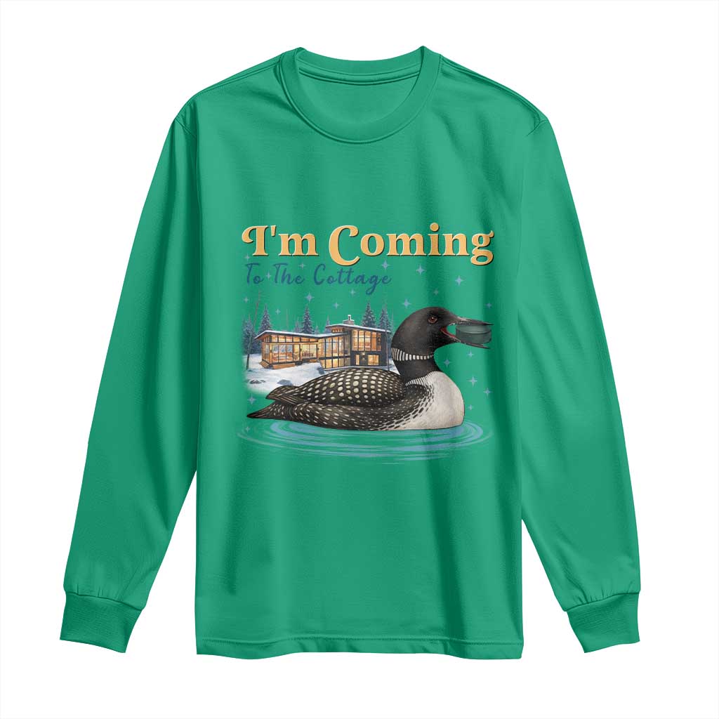 I Am Coming To The Cottage Long Sleeve Shirt Stupid Canadian Wolf Bird