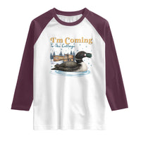 I Am Coming To The Cottage Raglan Shirt Stupid Canadian Wolf Bird
