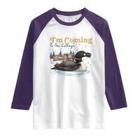 I Am Coming To The Cottage Raglan Shirt Stupid Canadian Wolf Bird