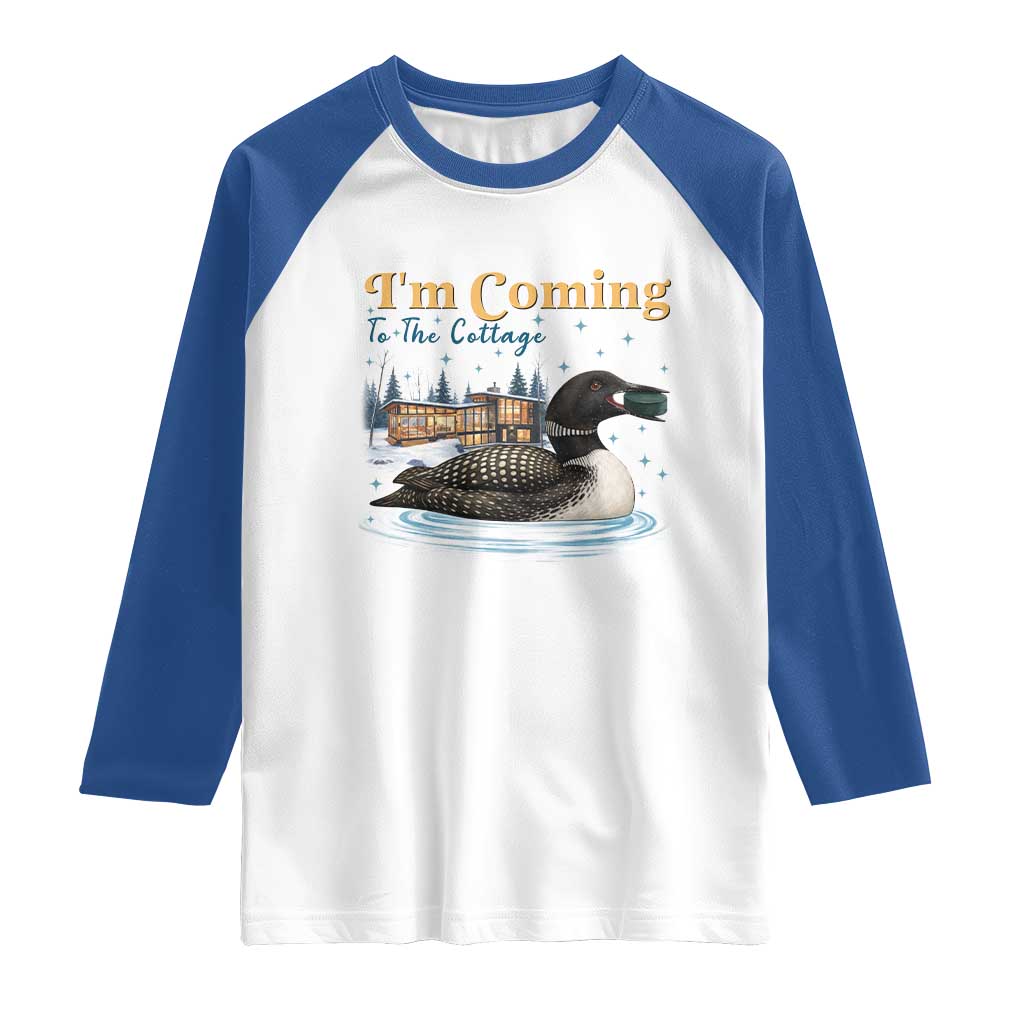 I Am Coming To The Cottage Raglan Shirt Stupid Canadian Wolf Bird