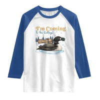 I Am Coming To The Cottage Raglan Shirt Stupid Canadian Wolf Bird
