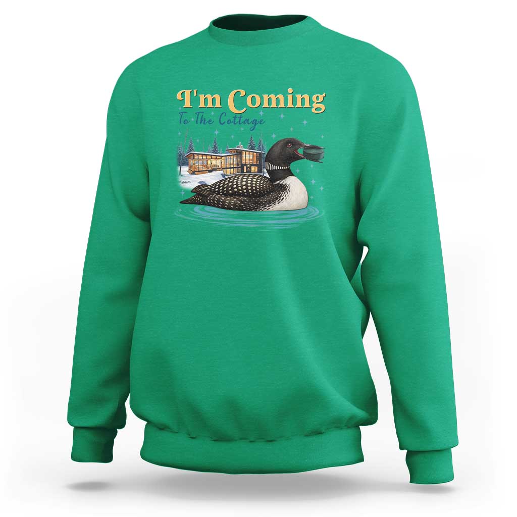 I Am Coming To The Cottage Sweatshirt Stupid Canadian Wolf Bird
